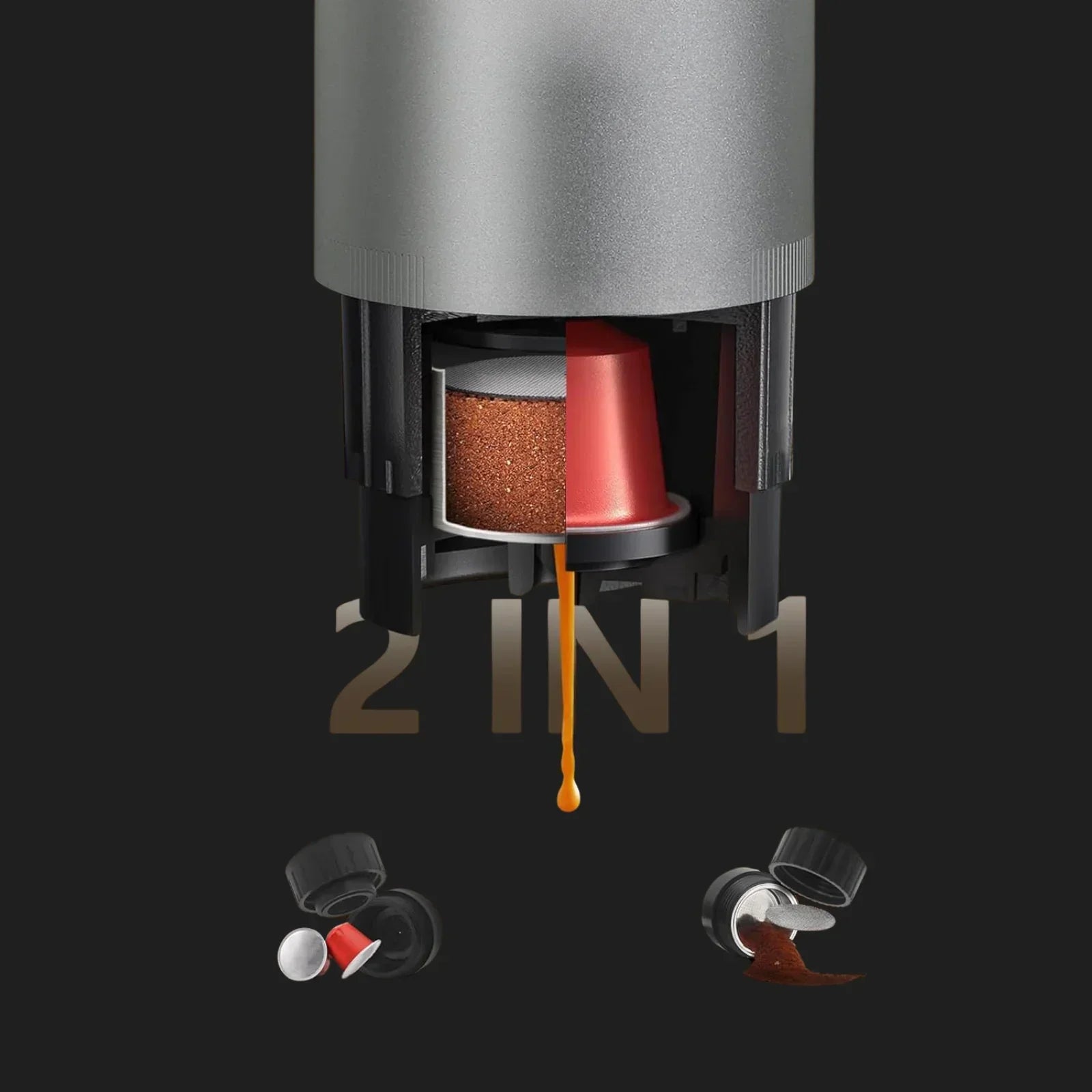 Brugo Portable Espresso Machine (Black)